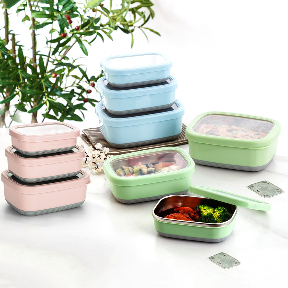 Lille Home 28OZ Stainless Steel Leakproof 2-Compartment Bento Lunch  Box/Portion Control Food Container With